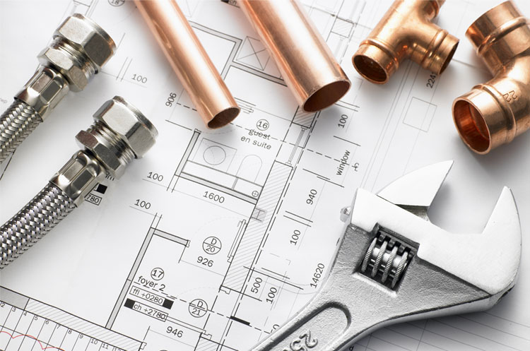 FGR Plumbing and Heating, image of pipework and plan